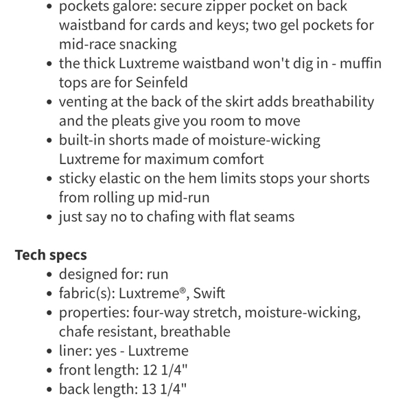 Rare lululemon run pace setter skirt - Picture 11 of 11